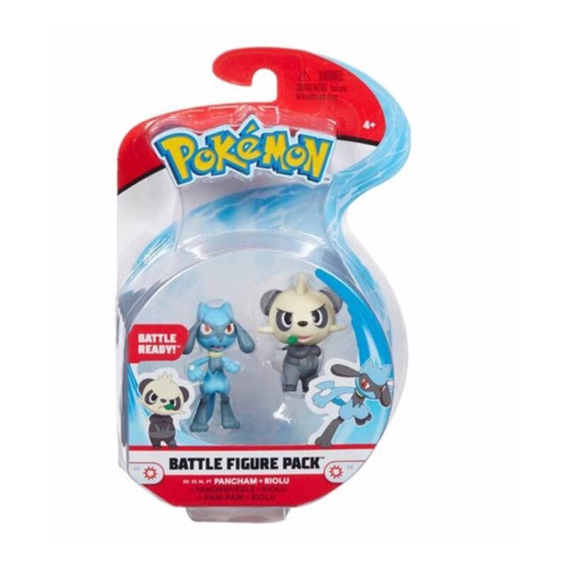 Figura Pokémon Pancham + Riolu