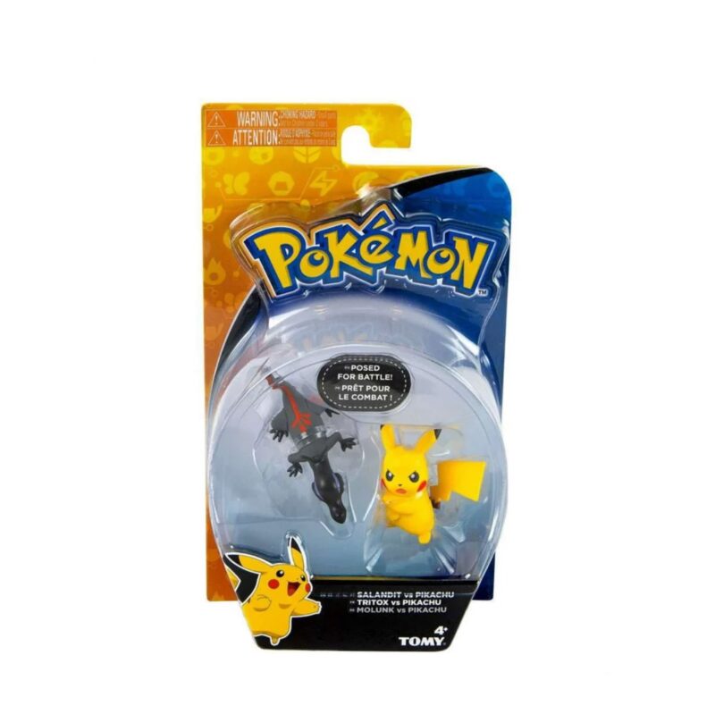 Figura Pokémon Salandit vs Pikachu